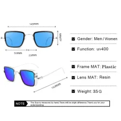 Vintage square sunglasses - anti-reflective lens - metal frame - UV400 - unisexSunglasses