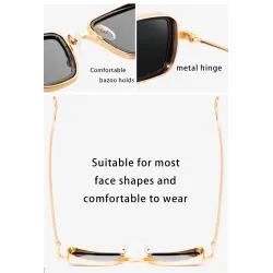 Gafas de solGafas de sol vintage cuadradas - lentes antirreflectantes - armazón de metal - UV400 - unisex
