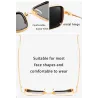 Vintage square sunglasses - anti-reflective lens - metal frame - UV400 - unisexSunglasses