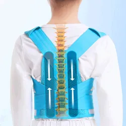 Children posture corrector - adjustable belt - orthopedic corset - blueKids