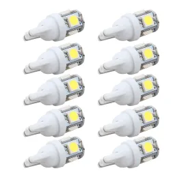 T10Bombilla LED para coche - DC 12V - T10 5050 W5W - 10 piezas