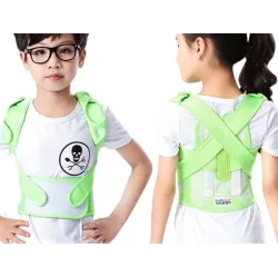 Children posture corrector - adjustable belt - orthopedic corset - greenKids