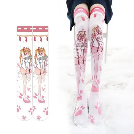 Fiesta & HalloweenCalcetines hasta la rodilla de Halloween - niña - patas de gato