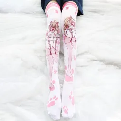 Fiesta & HalloweenCalcetines hasta la rodilla de Halloween - niña - patas de gato