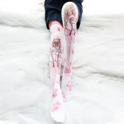 Fiesta & HalloweenCalcetines hasta la rodilla de Halloween - niña - patas de gato