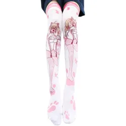 Fiesta & HalloweenCalcetines hasta la rodilla de Halloween - niña - patas de gato