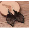 Long black leaf earringsEarrings