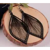 Long black leaf earringsEarrings