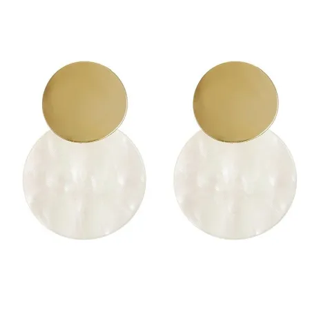 AretesPendientes elegantes de doble círculo