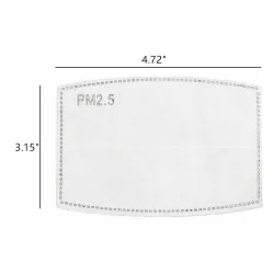 Mascarillas bucalesFiltros de máscara facial - carbón activado - PM25 - 5 capas - antipolvo - antibacteriano