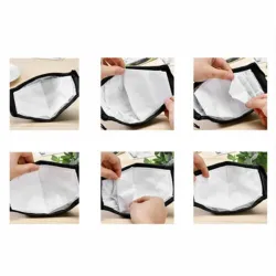 Mascarillas bucalesFiltros de máscara facial - carbón activado - PM25 - 5 capas - antipolvo - antibacteriano