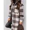 ChaquetasAbrigo a cuadros de moda - con botones / cuello vuelto