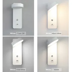 ApliquesAplique LED - regulable - cabeza giratoria - carga USB - 9W