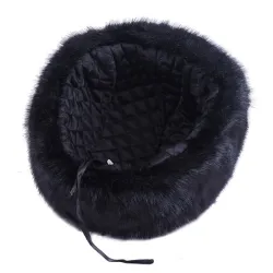 Sombreros / gorrasSombrero bomber para hombre - ushanka ruso negro - con orejeras - piel / cuero