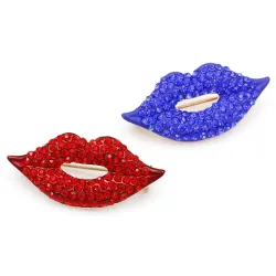 BrochesLabios de cristal rojo - broche