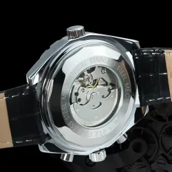 RelojesJARAGAR - reloj mecánico automático - 3 subesferas - acero inoxidable