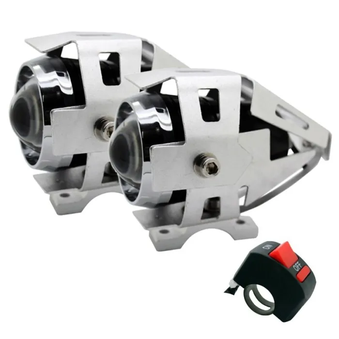 LEDFaro LED para motocicleta - 3000LM CREE Chip U5 - 3 modos - faro antiniebla - resistente al agua - 2 piezas