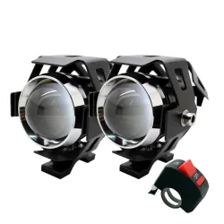 LEDFaro LED para motocicleta - 3000LM CREE Chip U5 - 3 modos - faro antiniebla - resistente al agua - 2 piezas