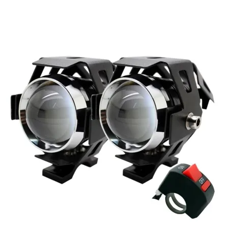LEDFaro LED para motocicleta - 3000LM CREE Chip U5 - 3 modos - faro antiniebla - resistente al agua - 2 piezas