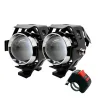 Motorcycle LED headlight - 3000LM CREE Chip U5 - 3 modes - fog lamp - waterproof - 2 piecesLED