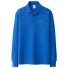 CamisetasElegante camiseta polo - manga larga - logo bordado - algodón
