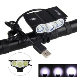 Luces3XT6 - 5V USB - Luz de bicicleta LED - lámpara delantera - resistente al agua