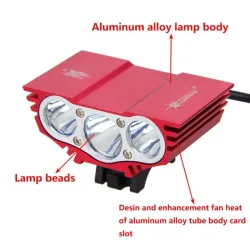 Luces3XT6 - 5V USB - Luz de bicicleta LED - lámpara delantera - resistente al agua