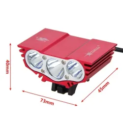 Luces3XT6 - 5V USB - Luz de bicicleta LED - lámpara delantera - resistente al agua