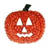 Crystal Halloween pumpkin broochBrooches
