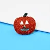 Crystal Halloween pumpkin broochBrooches