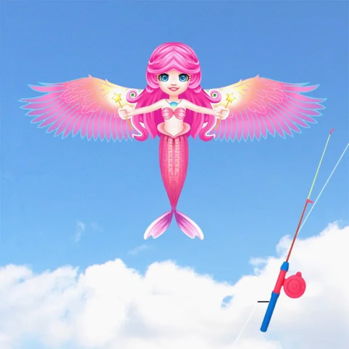 CometaMini cometa - plegable - con hilo - sirena - águila - loro - robot