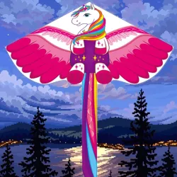 Flying kite - with 100 m line - horse - bat - dragonKites