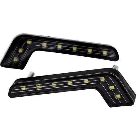 Luces de circulación diurna (DRL)Luces DRL tipo L para automóvil - súper brillantes - función de encendido / apagado - a prue...