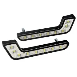 Luces de circulación diurna (DRL)Luces DRL tipo L para automóvil - súper brillantes - función de encendido / apagado - a prue...