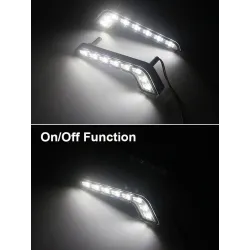 Luces de circulación diurna (DRL)Luces DRL tipo L para automóvil - súper brillantes - función de encendido / apagado - a prue...
