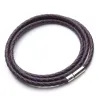 PulseraCuero genuino trenzado - pulsera con cierres magnéticos