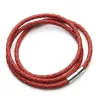 PulseraCuero genuino trenzado - pulsera con cierres magnéticos