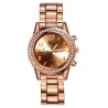 RelojesGINEBRA - lujoso reloj de acero inoxidable - con pedrería / pulsera