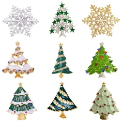 BrochesBroches navideños coloridos - árbol de navidad - copo de nieve