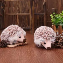 llaveroLlavero erizo - pompón de peluche