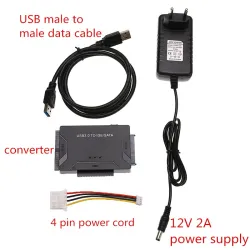 CablesAdaptador SATA a USB IDE - USB 3 - Cable Sata 3 para disco duro 2.5/3.5 - cable adaptador