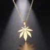 CollarColgante de hoja de arce - collar de acero inoxidable