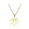 CollarColgante de hoja de arce - collar de acero inoxidable