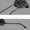 Gafas de solKINGSEVEN - gafas de sol redondas retro - estilo steampunk - montura abatible hueca