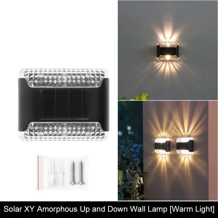 Iluminación solarLámpara de pared de jardín solar - luz arriba / abajo - LED - impermeable