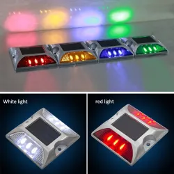 Alumbrado públicoReflector LED solar - luz de carretera - lámpara de advertencia - aluminio