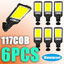 Alumbrado públicoFarola solar - sensor de movimiento - control remoto - IP65 resistente al agua - LED - COB