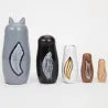 JuguetesLobo de madera pintado a mano - muñecas de anidación - Matryoshka rusa - 5 piezas