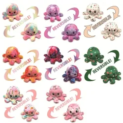 Animales de peluchePeluche reversible - pulpo navideño