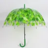 Transparent colorful umbrella - long handle - maple leavesOutdoor & Camping